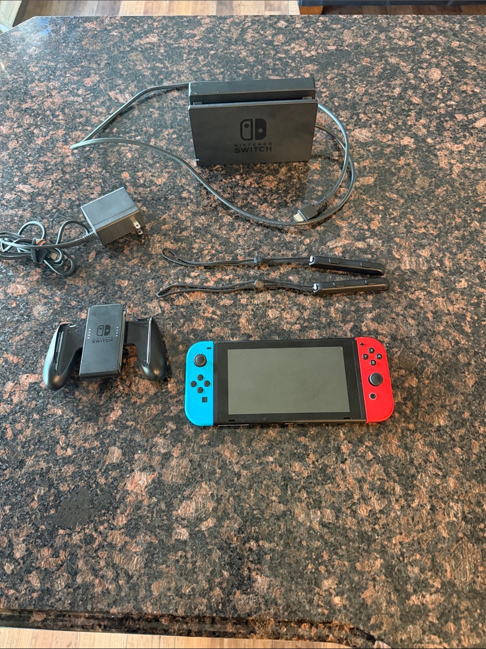 Nintendo Switch Console with Neon Red & Neon Blue Joy‑Con- great used condition
